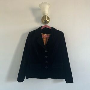 Vintage black velvet blazer